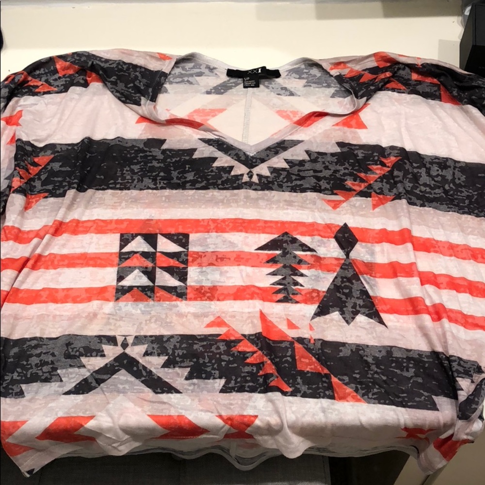 Forever 21 tribal print t shirt